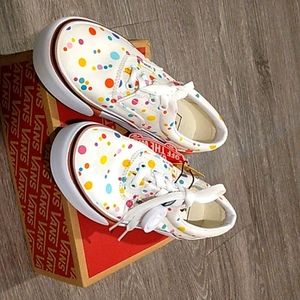 Authentic Women's Van's LASR Pink Polka Dot Sneakers